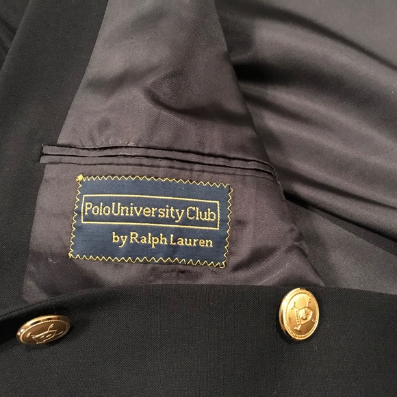 Polo by Ralph Lauren Men’s Blazer Sport Coat, Sz 46L, Navy Blue - Picture 3 of 4